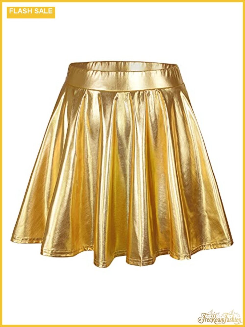 Pleated Mini Skater Skirt High Waisted Flared Tennis Skirt Sequin Detail